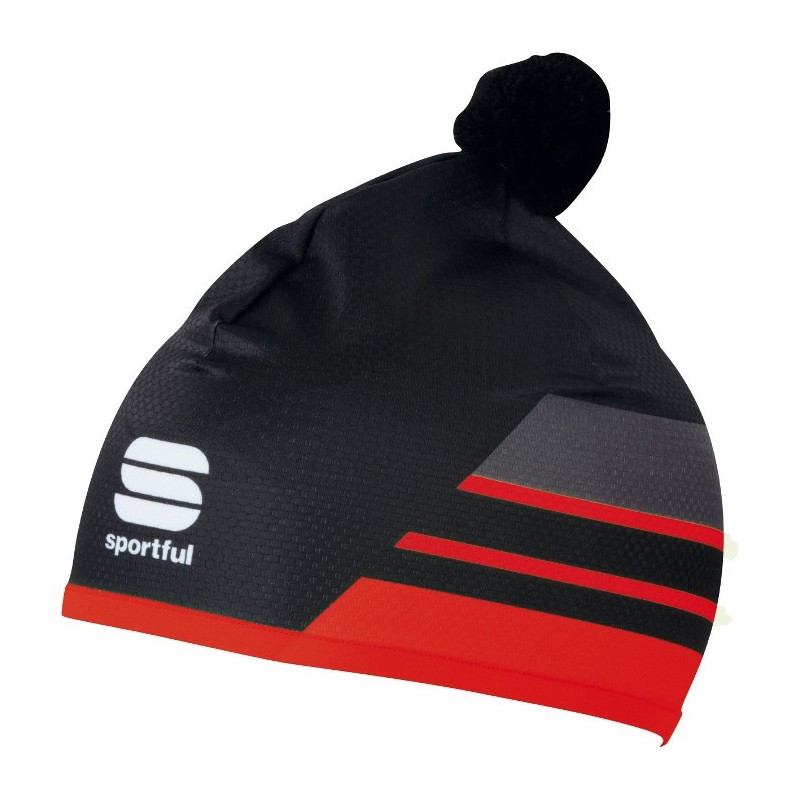 Muts Lichte Sportful Squadra Light Race Hat zwart-rood Muts Lichte Sportful Squadra Light Race Hat zwart-rood